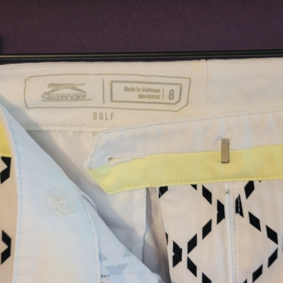 Stylish White and Black Patterned Women's Shorts - Picture 4 of 7